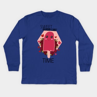 Raspberry sorbet Kawaii Sweet Raspberry Sorbet Time Kids Long Sleeve T-Shirt